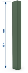 Plotový sloupek čtyřhraný 60x40x1,5 mm - délka 1,5 m 